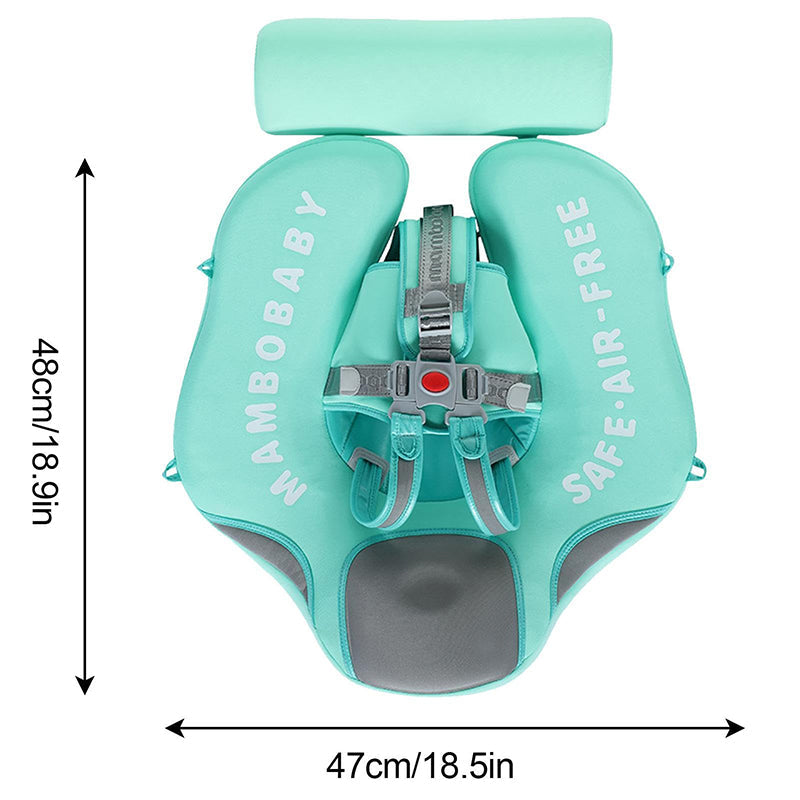 Ergonomic Non-Inflatable Buoy Baby Swim Float with Removable Canopy