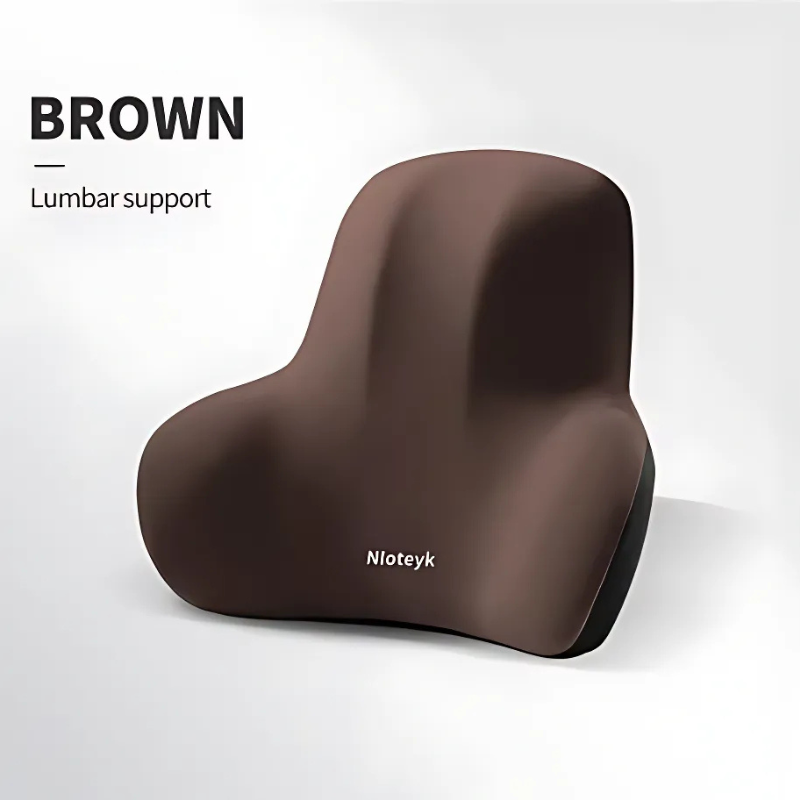 Ergonomic Memory Foam Car Seat Cushion - Neck & Lumbar Support