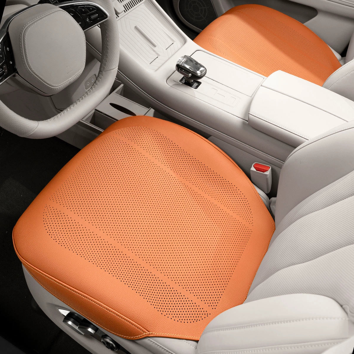 Tesla Four Seasons Leather Seat Cushion Cover | Full Surround, Protective & Breathable