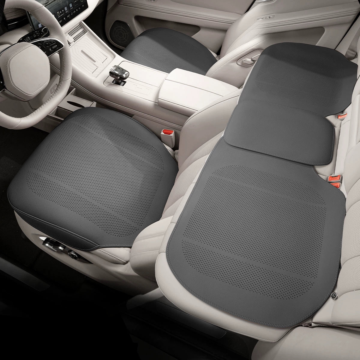 Tesla Four Seasons Leather Seat Cushion Cover | Full Surround, Protective & Breathable