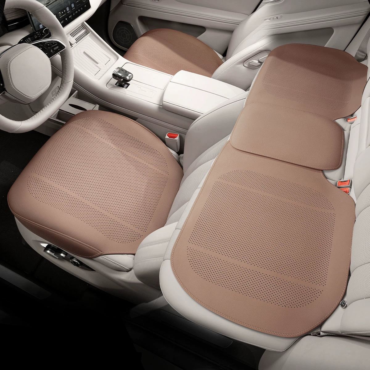 Tesla Four Seasons Leather Seat Cushion Cover | Full Surround, Protective & Breathable