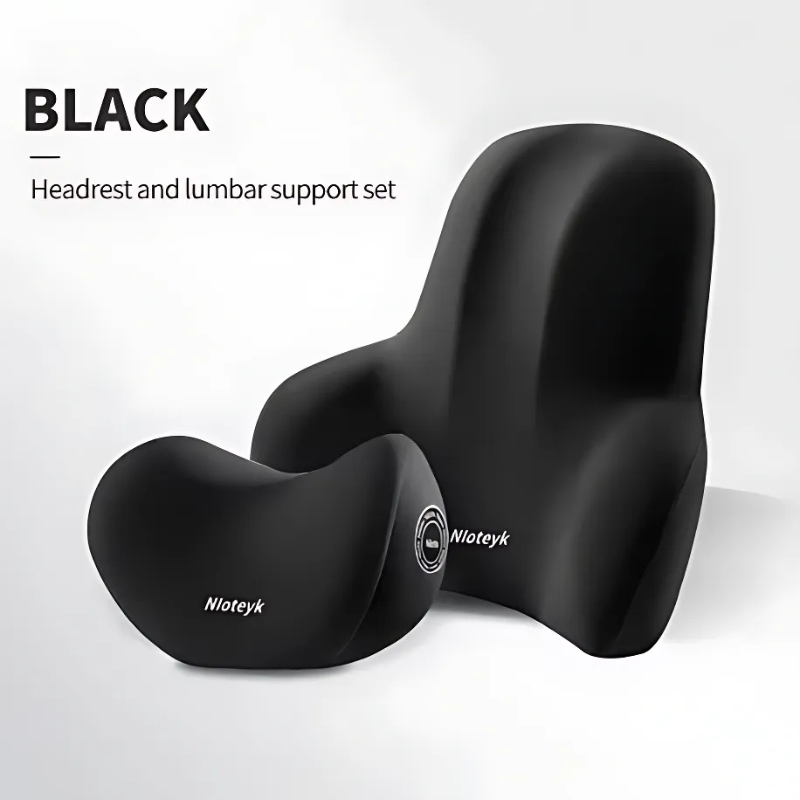 Ergonomic Memory Foam Car Seat Cushion - Neck & Lumbar Support