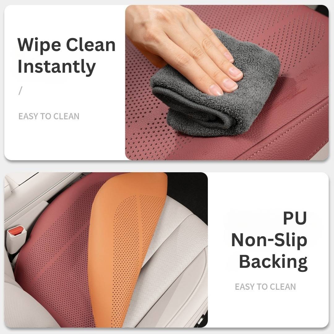 Tesla Four Seasons Leather Seat Cushion Cover | Full Surround, Protective & Breathable