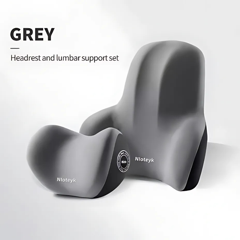 Ergonomic Memory Foam Car Seat Cushion - Neck & Lumbar Support
