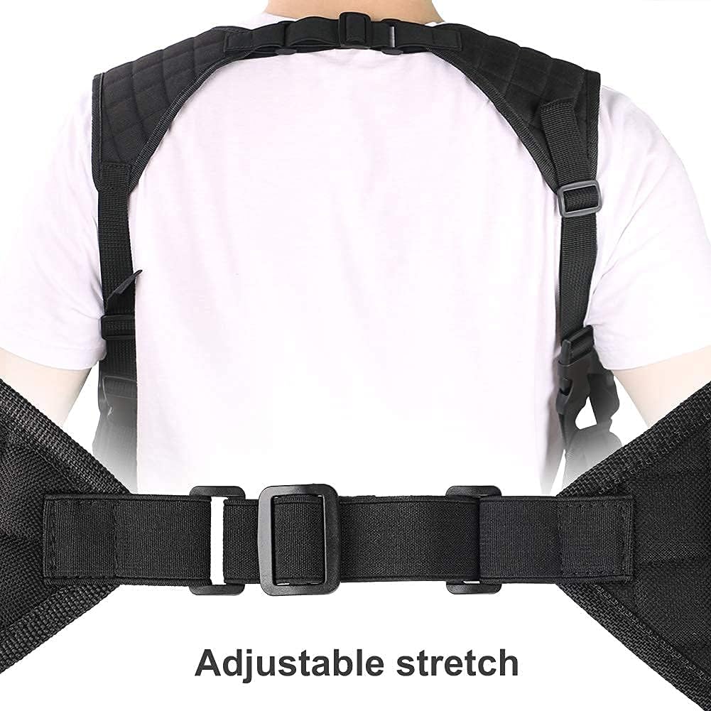 Baldman Shoulder Holster with Vertical Holster & Double Magazine Pouch, Adjustable Universal Fit