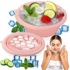 Foldable Silicone Facial Ice Bath Bowl, Ice Face Bowl with Built-in Ice Tray