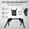 Baldman Shoulder Holster with Vertical Holster & Double Magazine Pouch, Adjustable Universal Fit