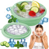 Foldable Silicone Facial Ice Bath Bowl, Ice Face Bowl with Built-in Ice Tray