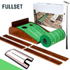 Wood Base with 1/2 Hole Training Green Indoor & Outdoor Golf Putting Mat Set