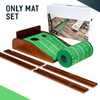 Wood Base with 1/2 Hole Training Green Indoor & Outdoor Golf Putting Mat Set