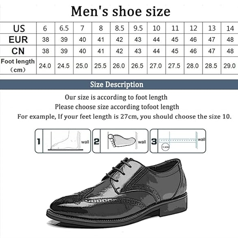 Men Business Formal Lace-Up Oxford Brogue Shoes