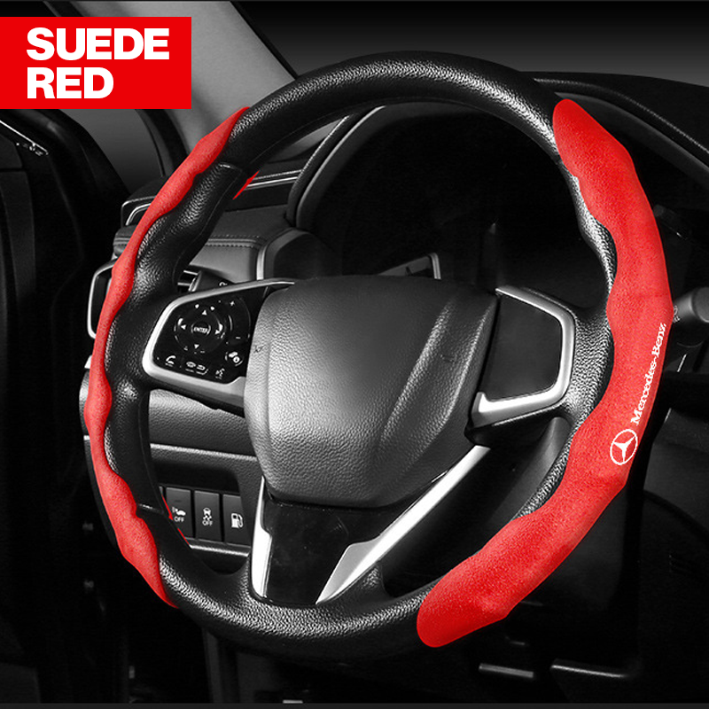 Timmy Breathable Anti Slip Leather Car Steering Wheel Cover Universal Fit