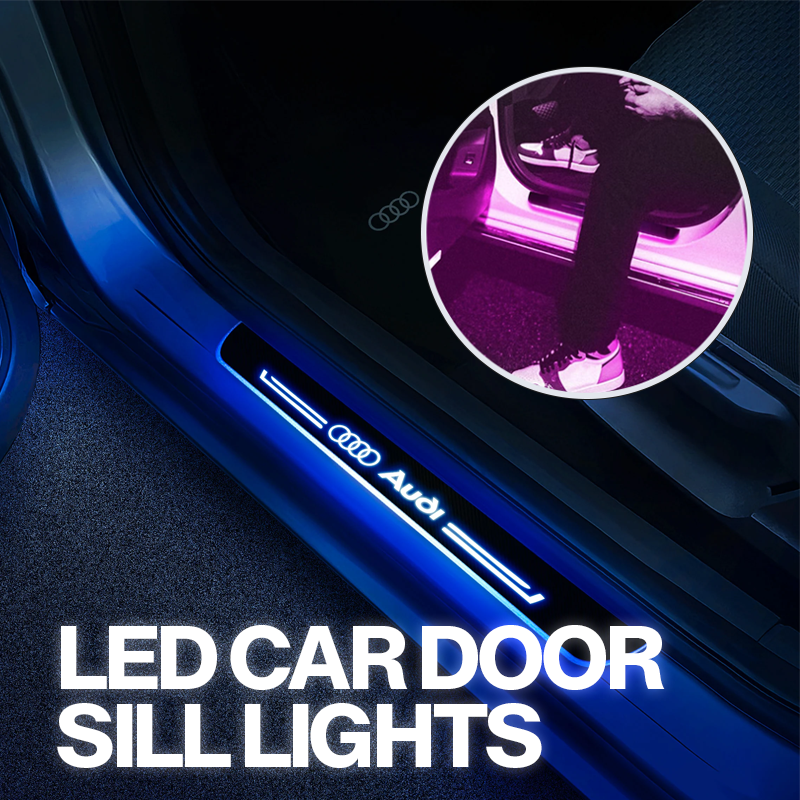 4Pcs Customizable Wireless Auto-Sensing LED Car Door Sill Lights for All Car Models