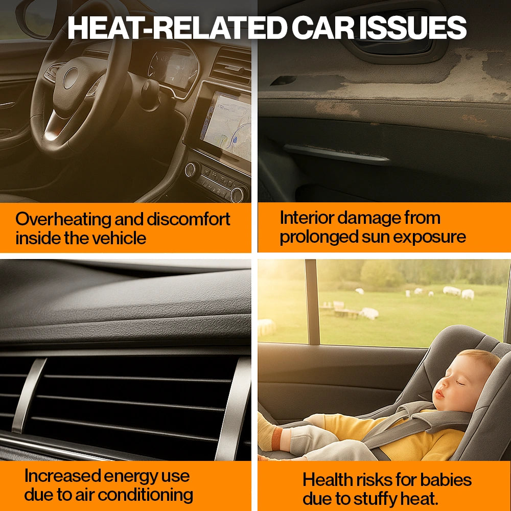Universal Fit Car Window UV Protection Sunshade Set