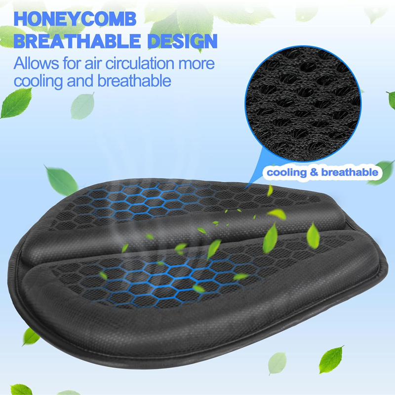 3D Comfortable & Breathable Honeycomb Motorcycle Seat Cushion Pad