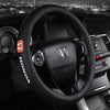 Breathable Anti Slip Leather Car Steering Wheel Cover Universal Fit with Printed Car Logo