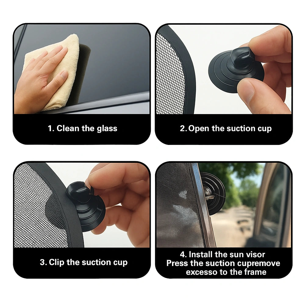 Universal Fit Car Window UV Protection Sunshade Set