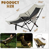 Reclining Adjustable Portable Folding Chair with Footrest for Beach, Lounge, Fishing