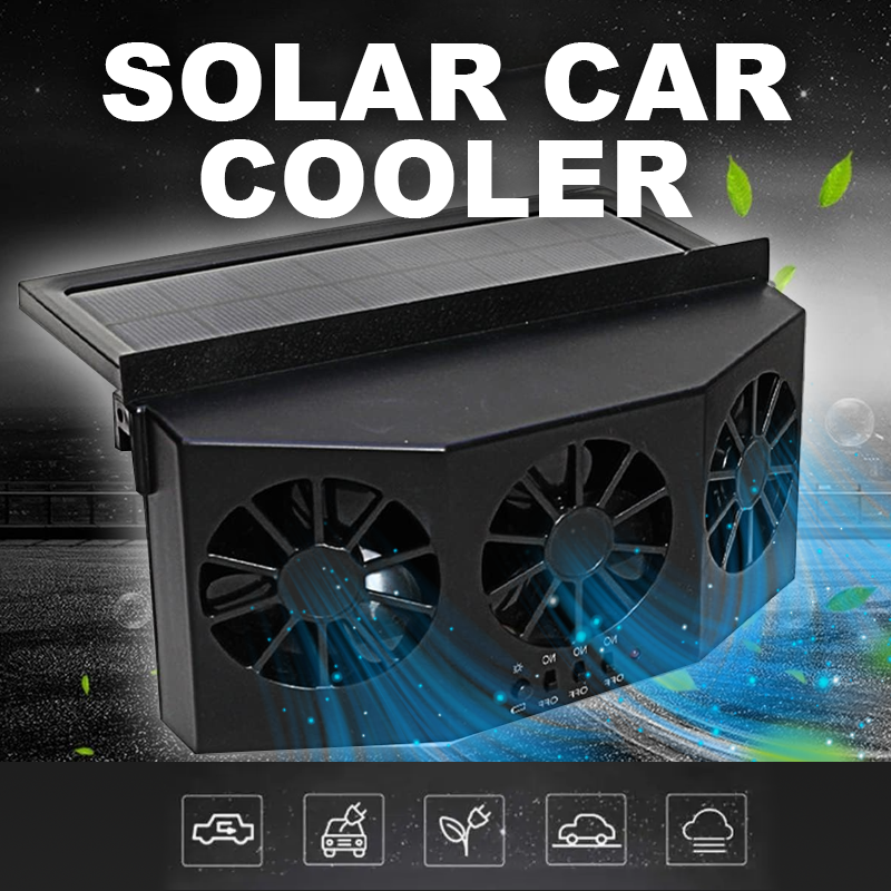 Solar Powered Energy Saving Air Vent Radiator Car Exhaust Fan