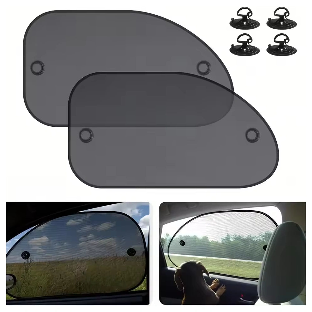 Universal Fit Car Window UV Protection Sunshade Set