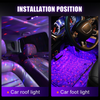 LED RGB Car Ambient Atmosphere Wireless Roof & Foot Light with USB Port