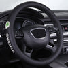 Breathable Anti Slip Leather Car Steering Wheel Cover Universal Fit with Printed Car Logo