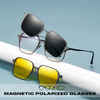 4-In-1 Aluminum Polarized Prescription Magnetic Clip-on Sunglasses