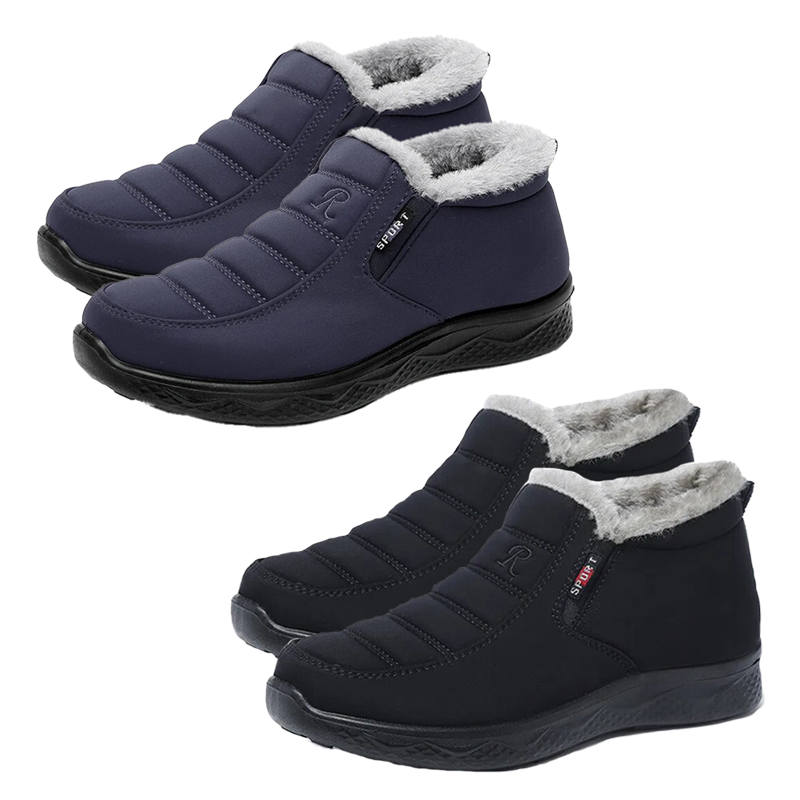 2023 Ergonomic Shoes Winter Non-slip Waterproof Snow Plush Ankle Boots