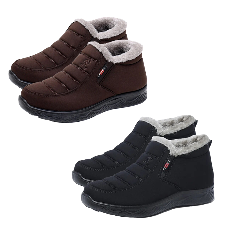 2023 Ergonomic Shoes Winter Non-slip Waterproof Snow Plush Ankle Boots