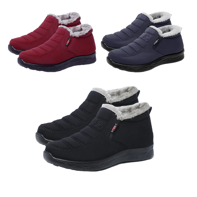 2023 Ergonomic Shoes Winter Non-slip Waterproof Snow Plush Ankle Boots