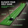 Wood Base with 1/2 Hole Training Green Indoor & Outdoor Golf Putting Mat Set