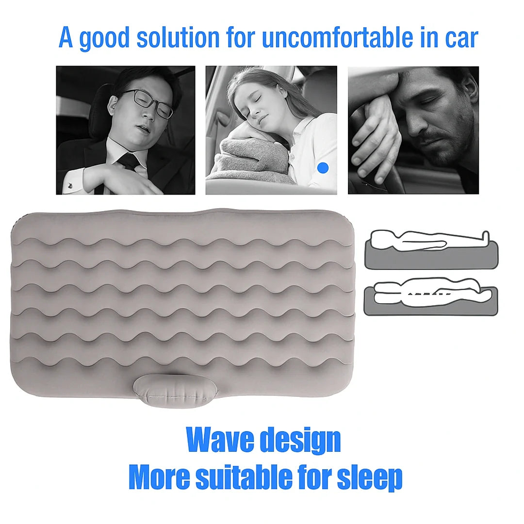 DrivePerk Inflatable Portable Leak-Proof High Quality Travel & Camping Car Air Mattress Back Seat Bed with 2 Pillows & Carry Bag for All Car Models