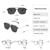 4-In-1 Aluminum Polarized Prescription Magnetic Clip-on Sunglasses