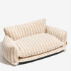 Trendy Striped Lambswool Double Layer Dog & Cat Sofa Bed