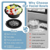 Foldable Silicone Facial Ice Bath Bowl, Ice Face Bowl with Built-in Ice Tray