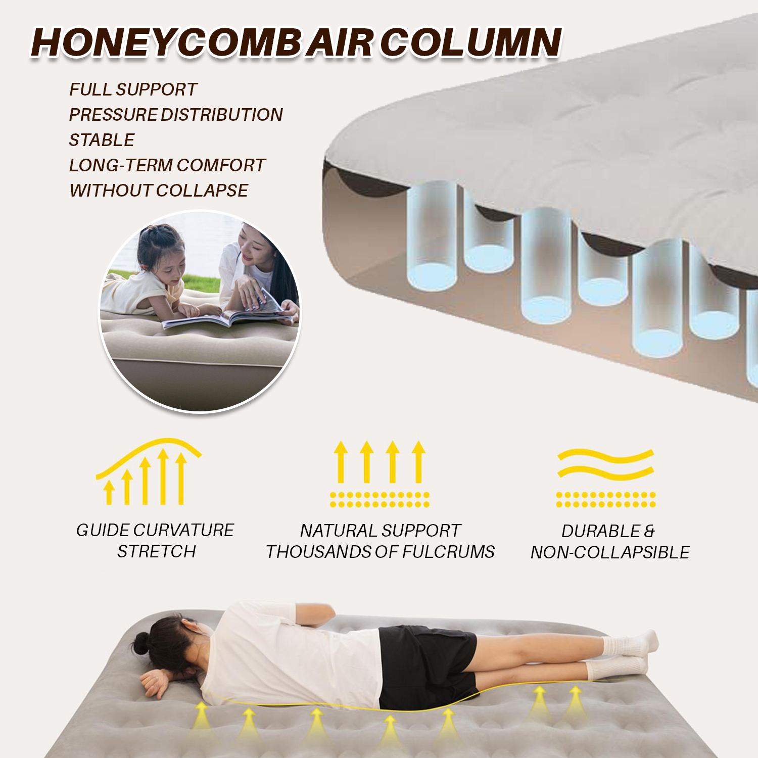 2-in-1 Air Cushion Bed: Self-Inflating Floor & Camping Cushion