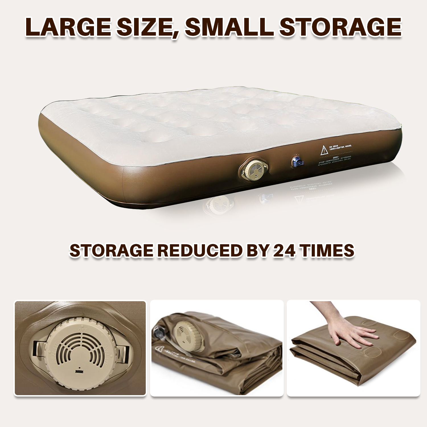 2-in-1 Air Cushion Bed: Self-Inflating Floor & Camping Cushion