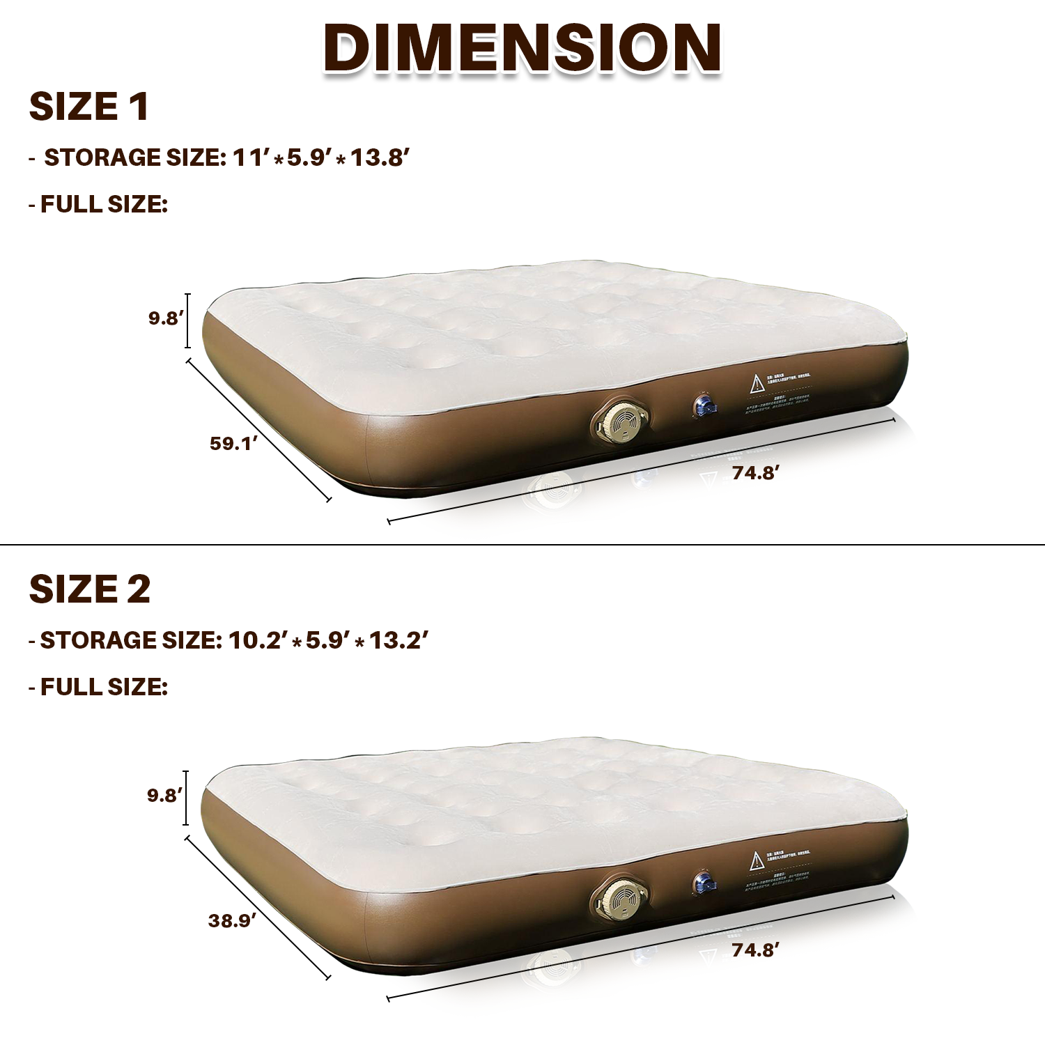 2-in-1 Air Cushion Bed: Self-Inflating Floor & Camping Cushion