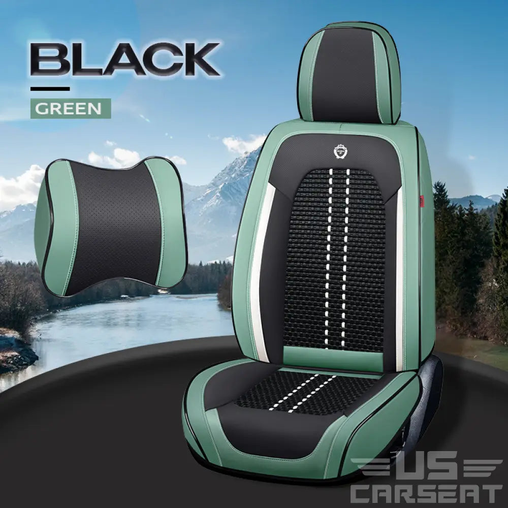 Us Nox 2022 Full Set Universal Breathable Waterproof Vehicle Leather Cover For Cars Suv Black Green