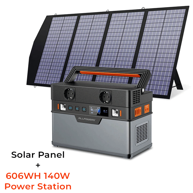 Portable Solar Charger Portable Power Station,Mobile Emergency Backup Power With Foldable Solar Panel Charger