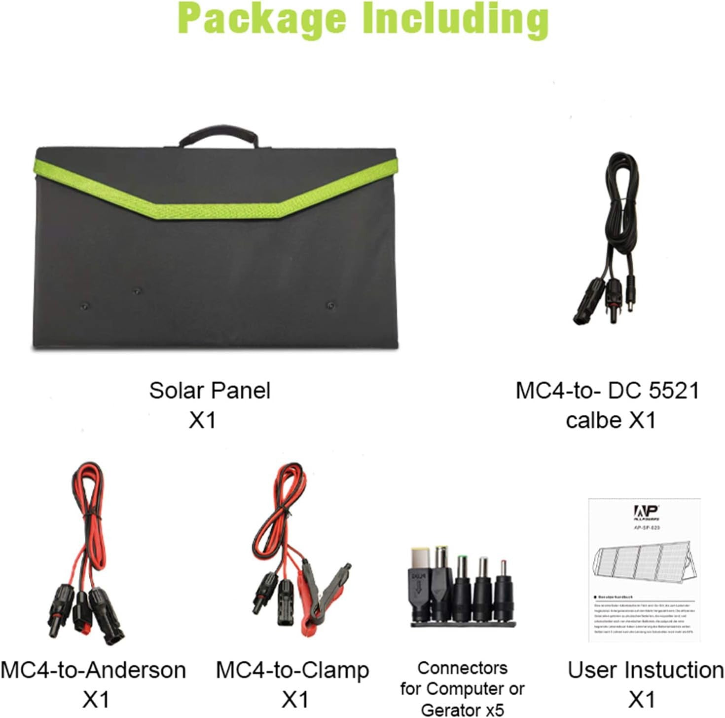 Portable Solar Charger Portable Power Station,Mobile Emergency Backup Power With Foldable Solar Panel Charger