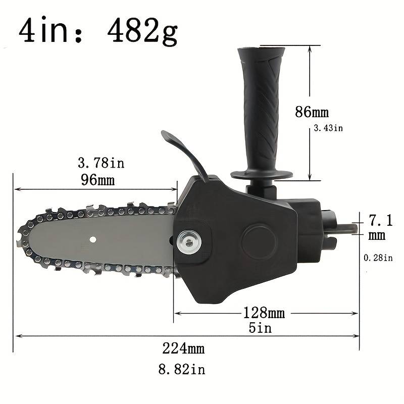 4" &  6" Mini Electric Drill Attachment Chainsaw  For Woodworking Gardening