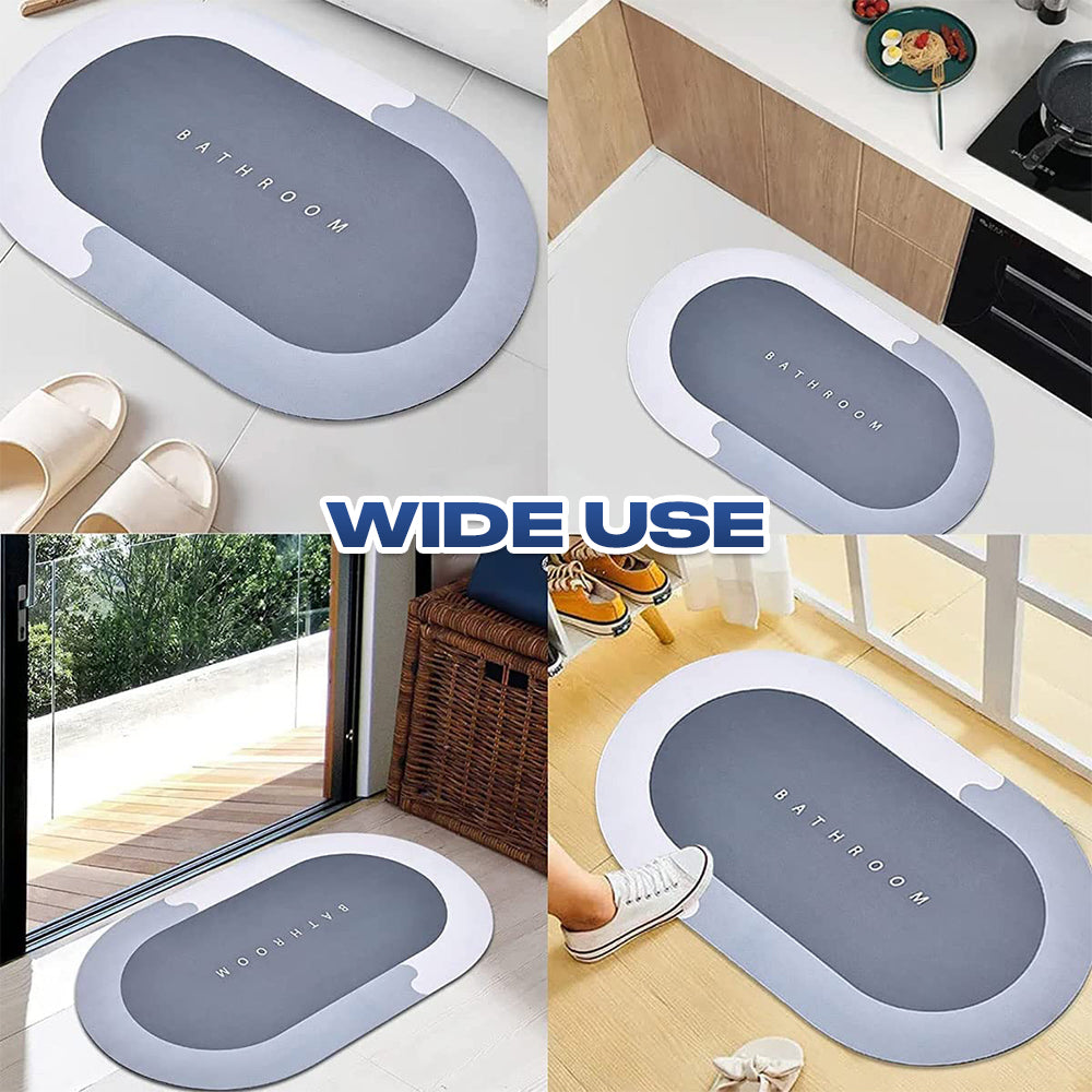 Super Absorbent Anti-Slip Quick-Drying Rubber Simple Design Bathroom Kitchen Living Room Mat