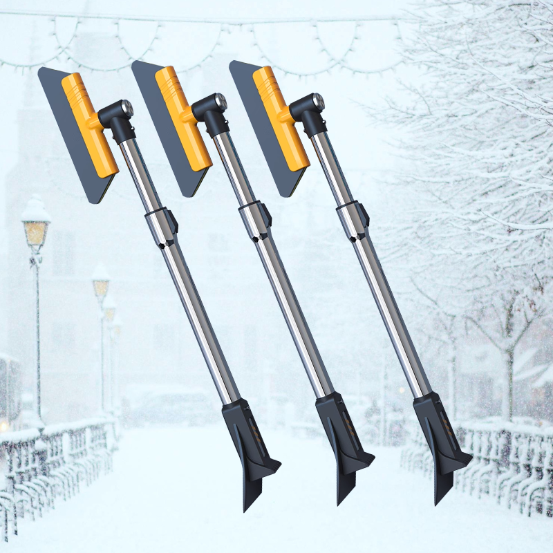 Telescopic Snow Brush & Detachable Ice Scraper with Ergonomic Foam for Cars, SUV