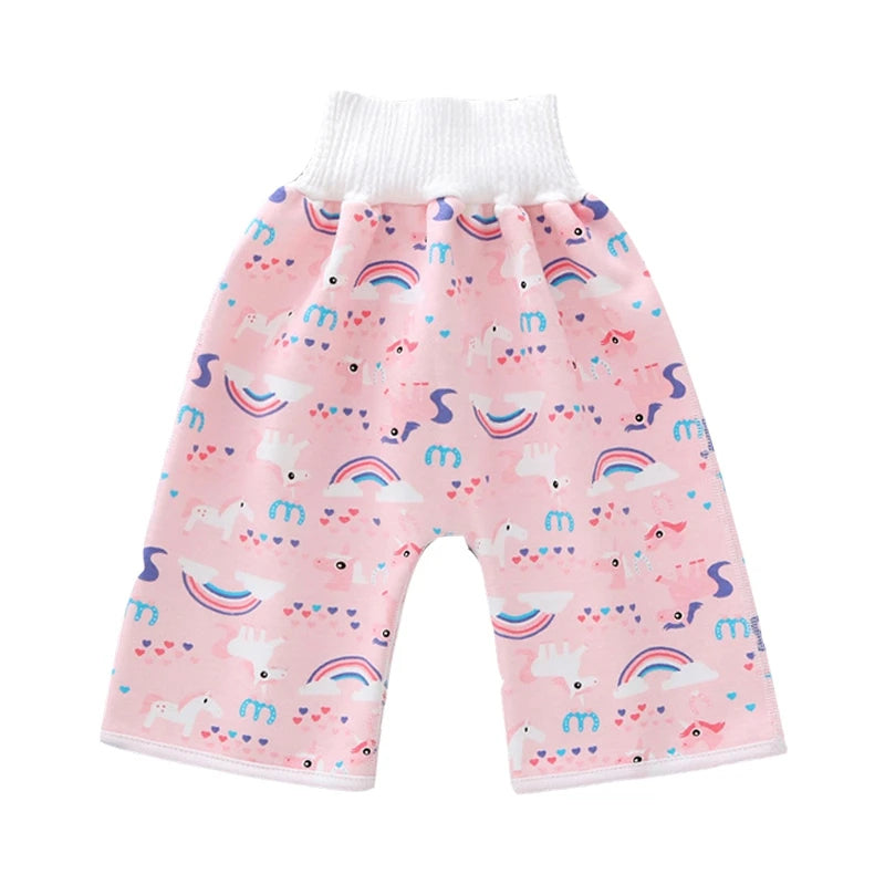 Unisex Leak-proof Super Absorbent High Waist Comfy Cloth Diaper Skirt & Pants for Infants Baby Kids