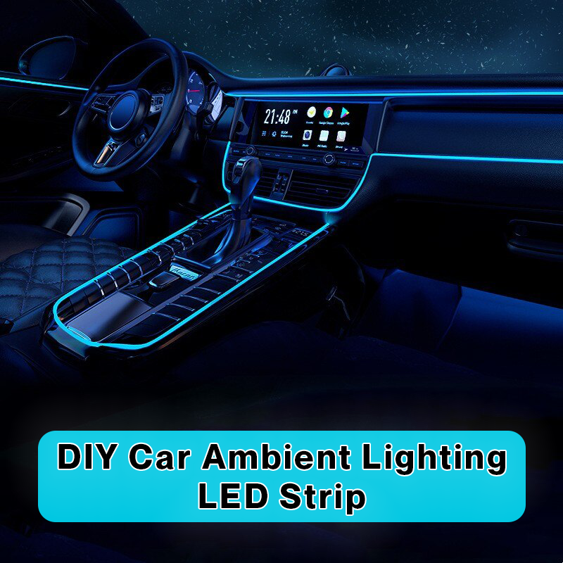 DIY Flexible Car Interior Decoration Ambient Cold Lighting LED Strip With 5V USB