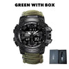 Men Military Sports Outdoor Survival Multi-functional Waterproof Watch