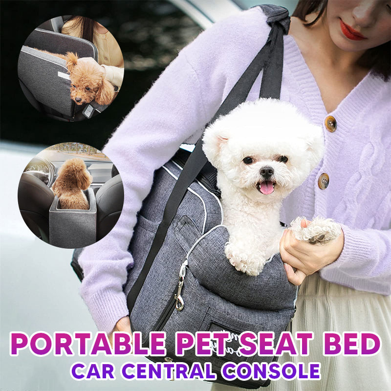 Portable Safety Car Central Console Pet Seat Bed for Small Dogs and Cats