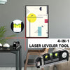 4 In 1 Multifunctional Laser Leveler Tool With 8ft/2.5m Standard Measure Tape Metric Rulers Metal Tripod