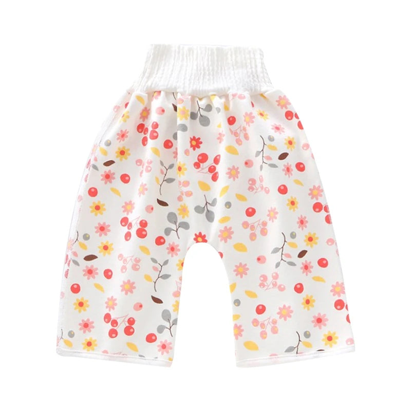 Unisex Leak-proof Super Absorbent High Waist Comfy Cloth Diaper Skirt & Pants for Infants Baby Kids